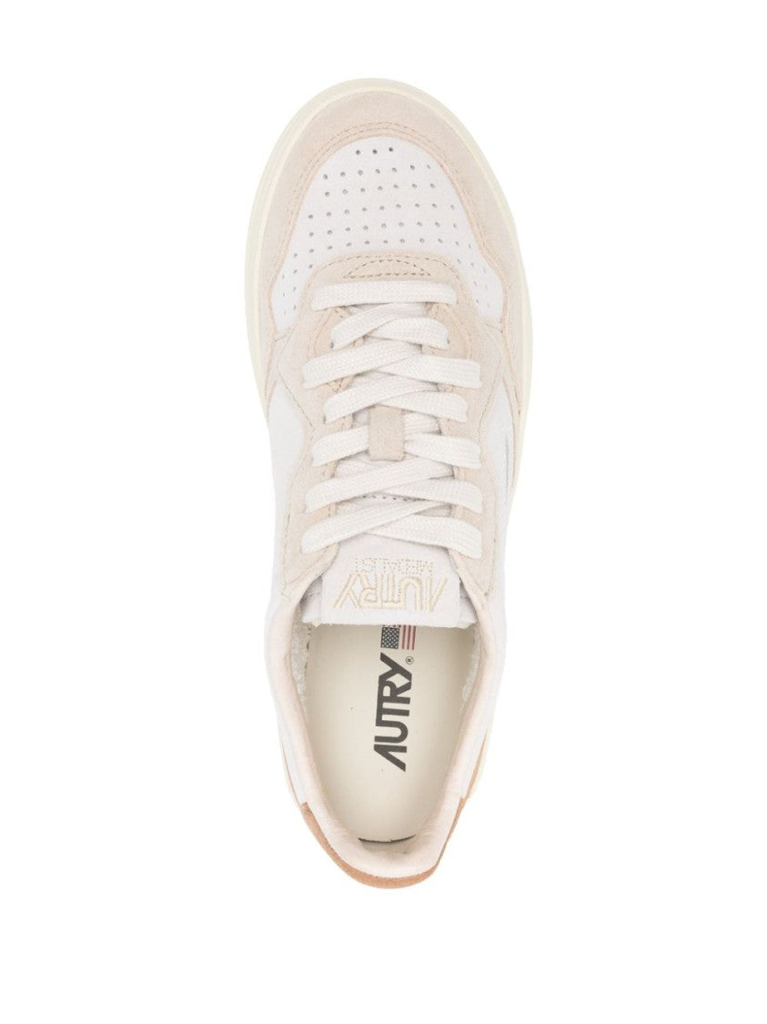 Autry Neutral Leather Medalist Sneakers