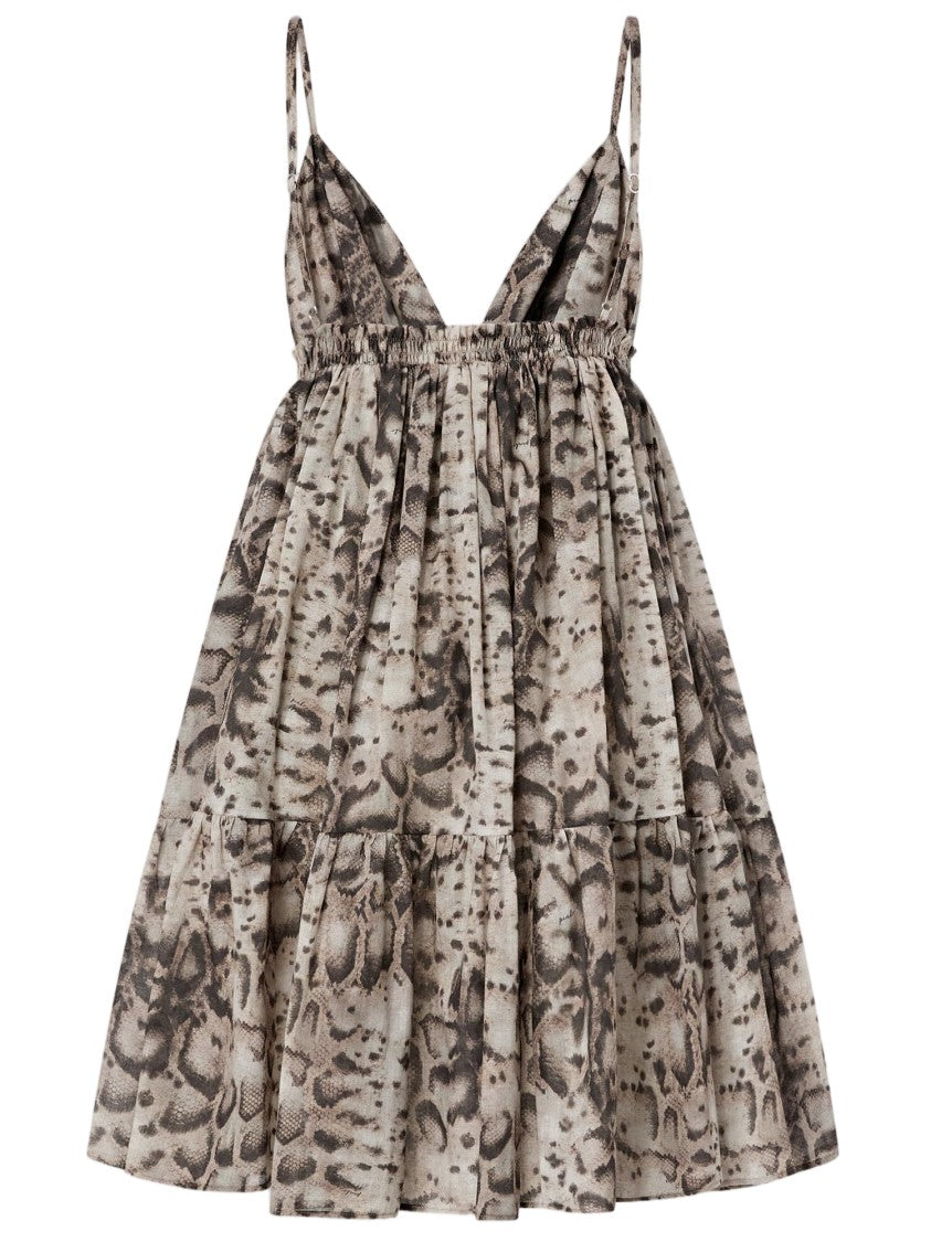 Pinko Cotton Dress With Animal Print