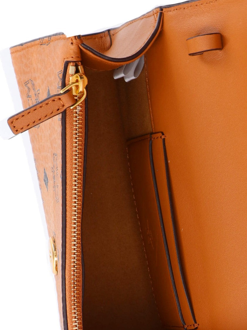 Mcm "Aren" Mini Bag, In Visetos Brown