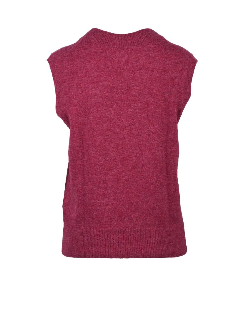 Mc2 Saint Barth Pink Alpaca-Blend Knit Vest