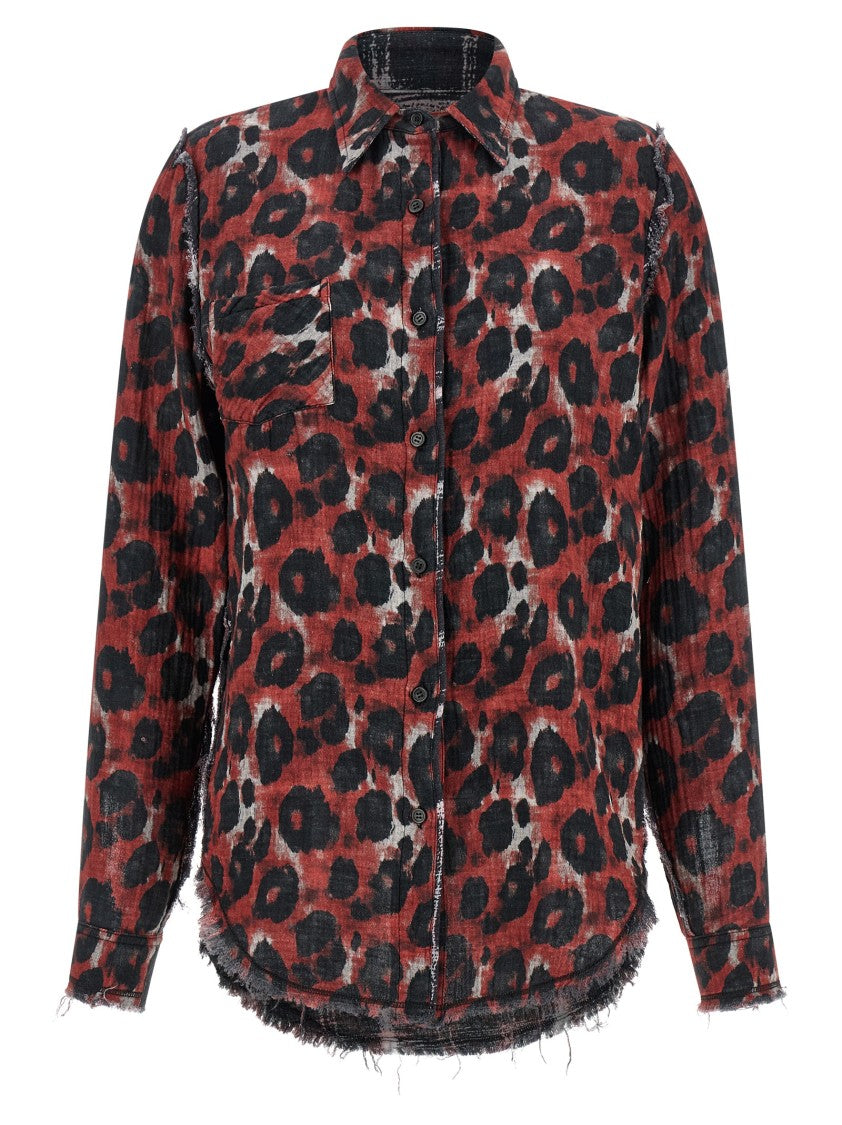 R13 Fringed Hem Reversible Shirt