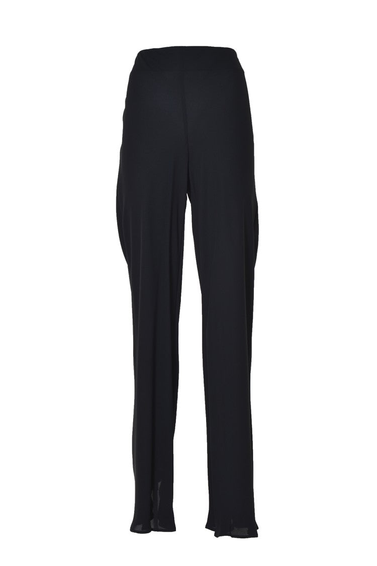 Alberta Ferretti Black Viscose Flare Trousers