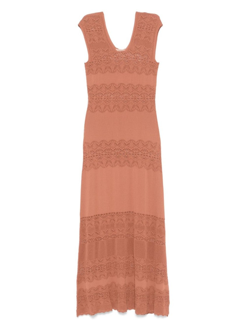 Twin-Set Maxi Dress With Deep V-Neckline