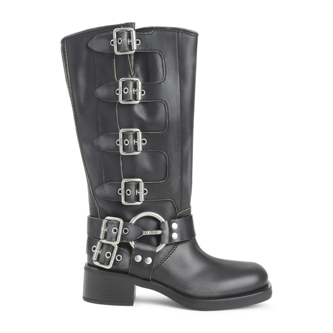 Miu Miu Knee-High Calf Leather Boots