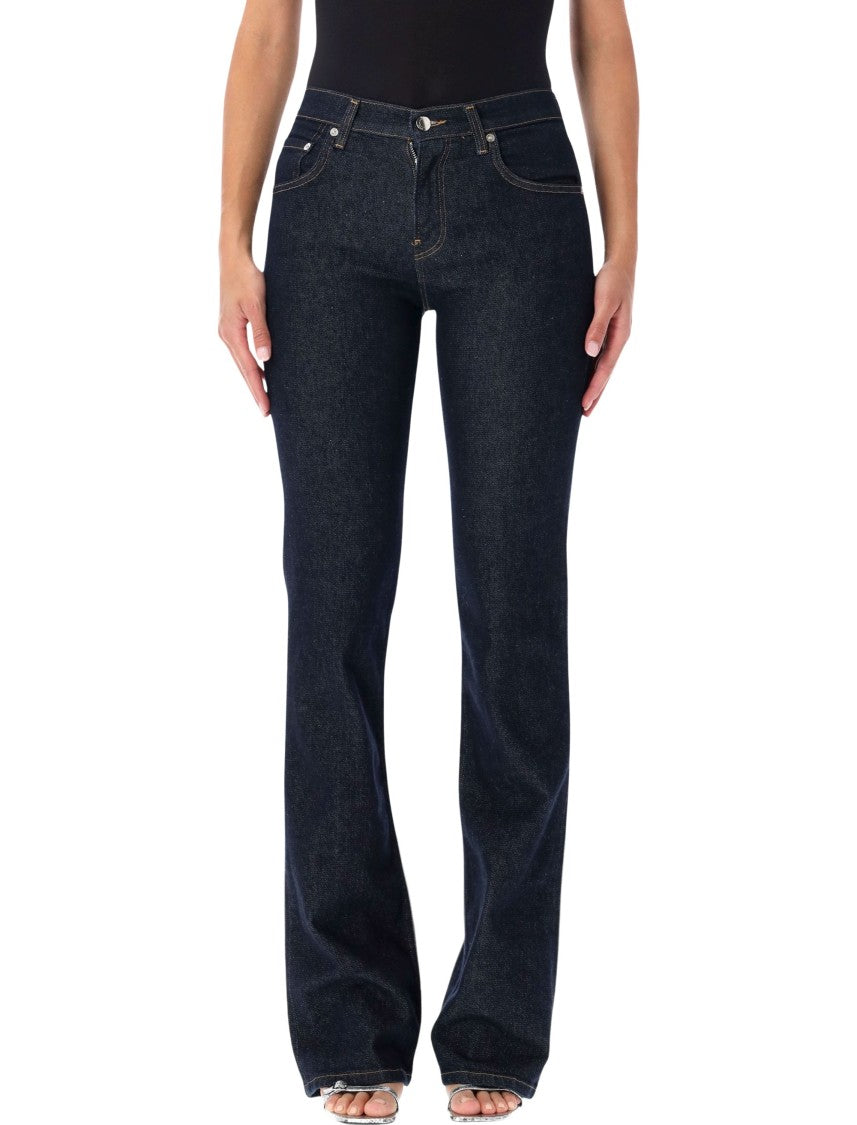 Haikure Fitted Jeans With Slightly Flared Hem And Logo Detail