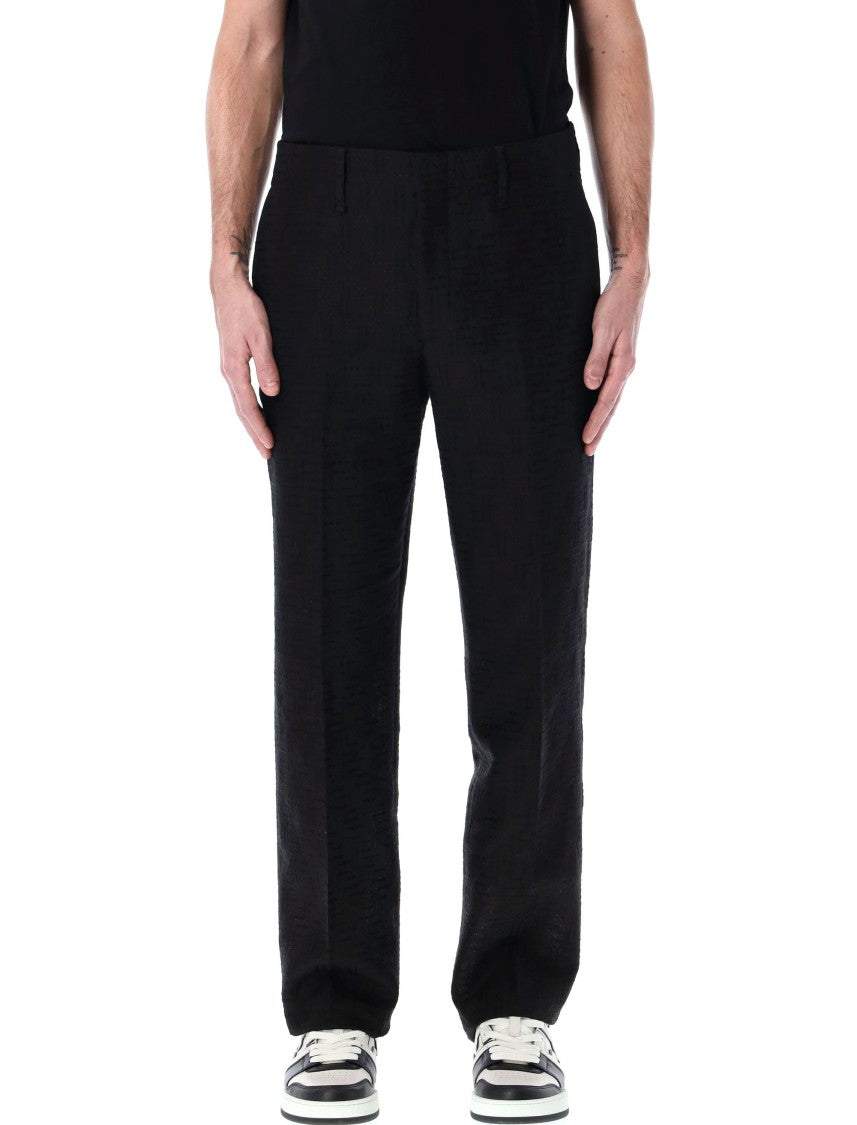 Fendi Ff Jacquard Trousers With Straight Fit