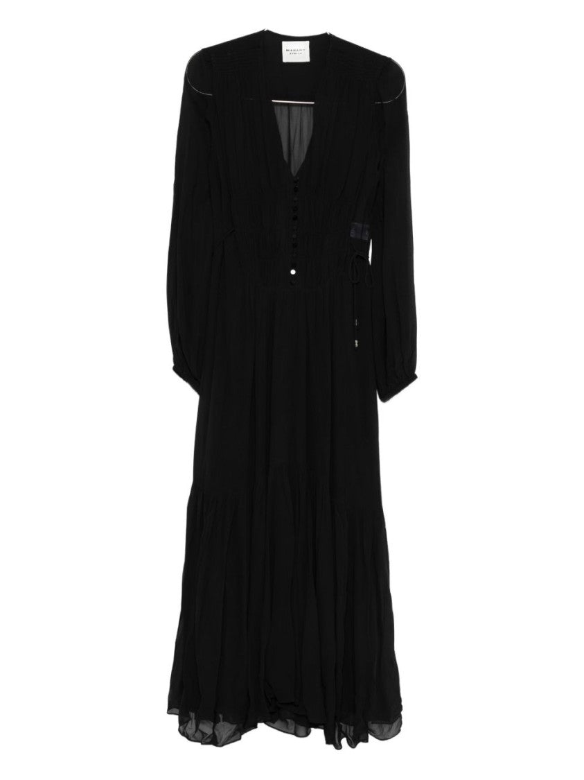 Isabel Marant Étoile Maxi Dress With Flowing Silhouette And Deep V-Neckline