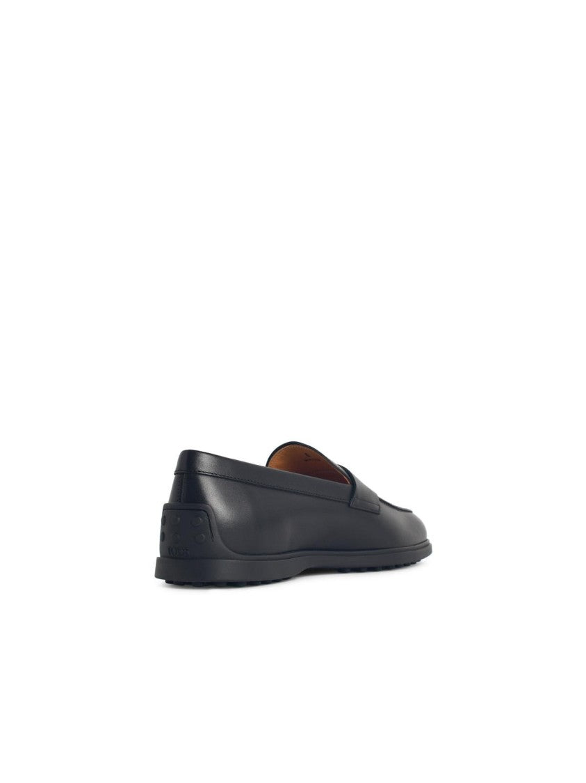 Tod's Black Leather Loafers