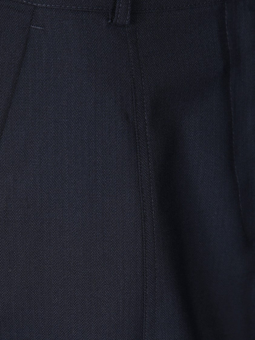 Pinko Cropped Tailored Wool Pants With Refined Silhouette