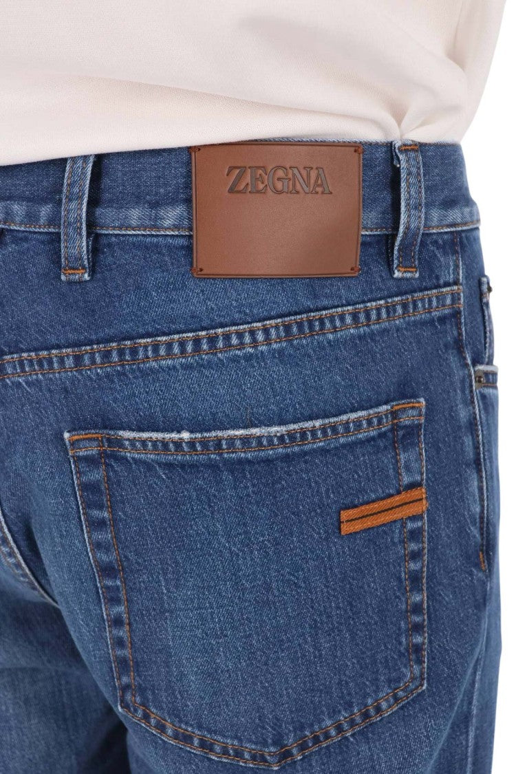 Zegna Classic Straight-Leg Jeans In Medium Blue Denim Wash