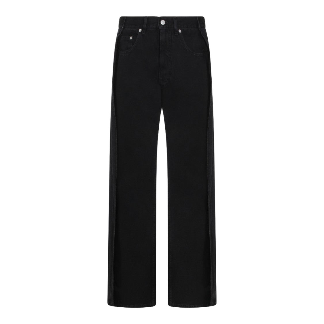 Mm6 By Maison Margiela Straight-Leg Black Jeans With Classic Five-Pocket Design