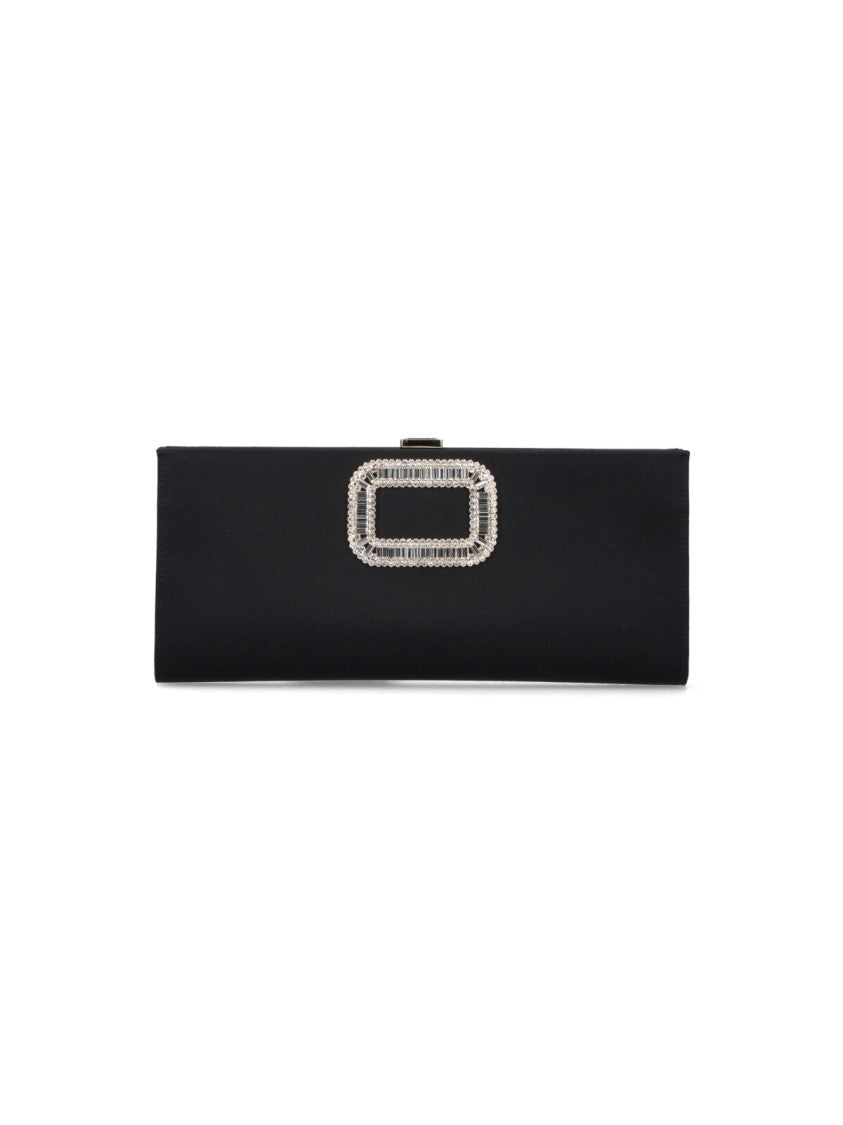 Roger Vivier Pilgrim Pouch With Baguette Crystal Embellishments