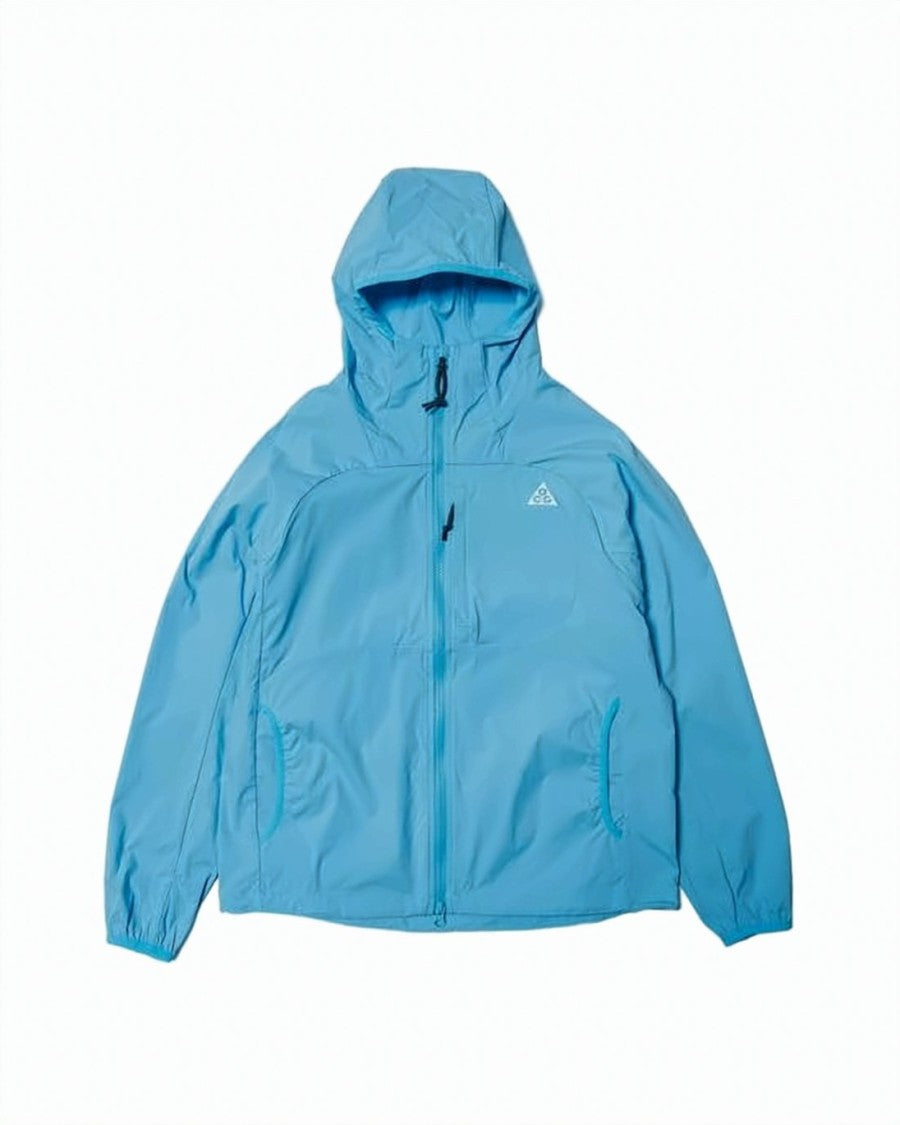 Nike Lightweight Blue Jacket With Functional Design And Hood