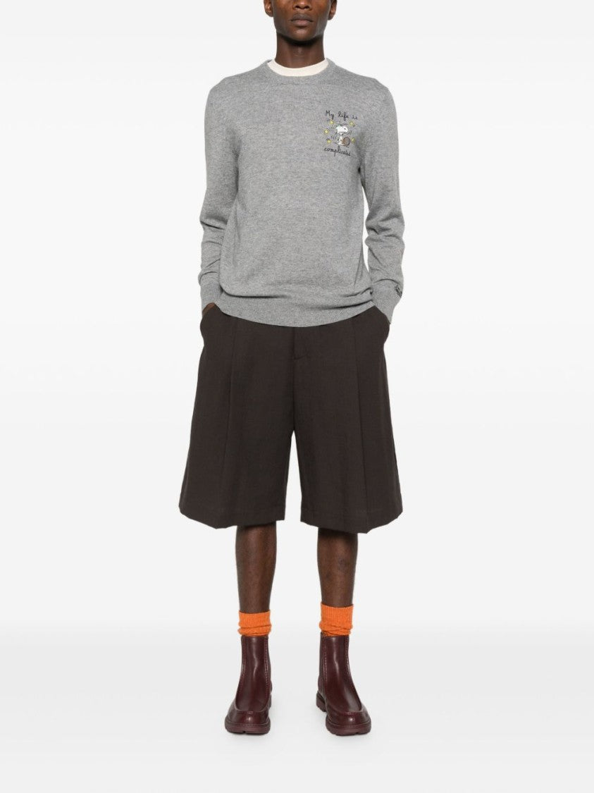 Mc2 Saint Barth Light Grey Crew Neck Sweater