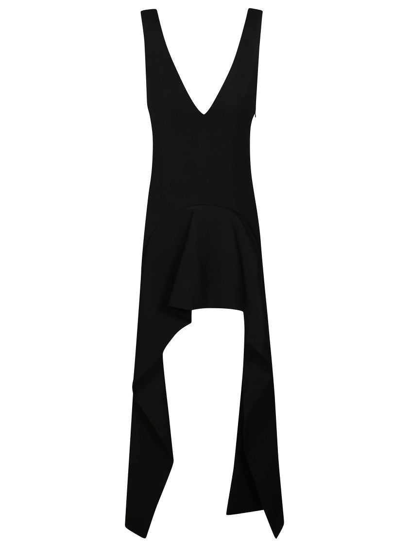 J. W. Anderson V Neck Draped Hem Mini Dress