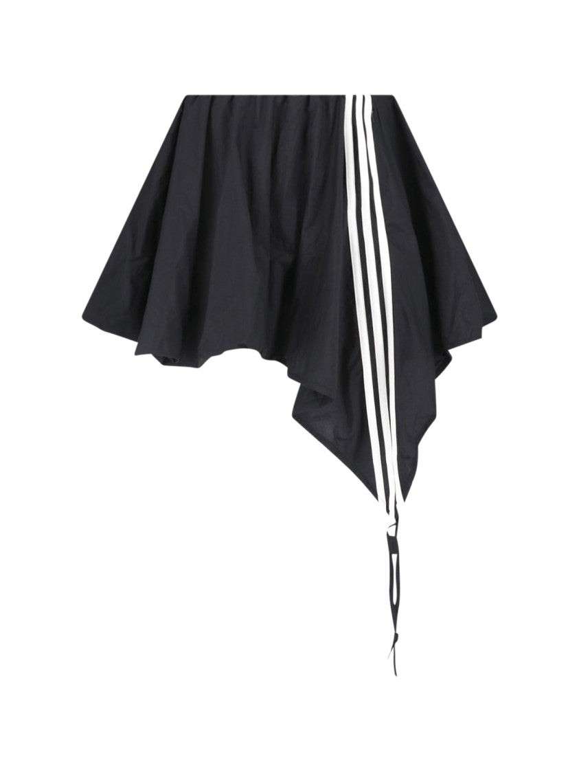 Y-3 Black Balloon Asymmetrical Skort Skirt
