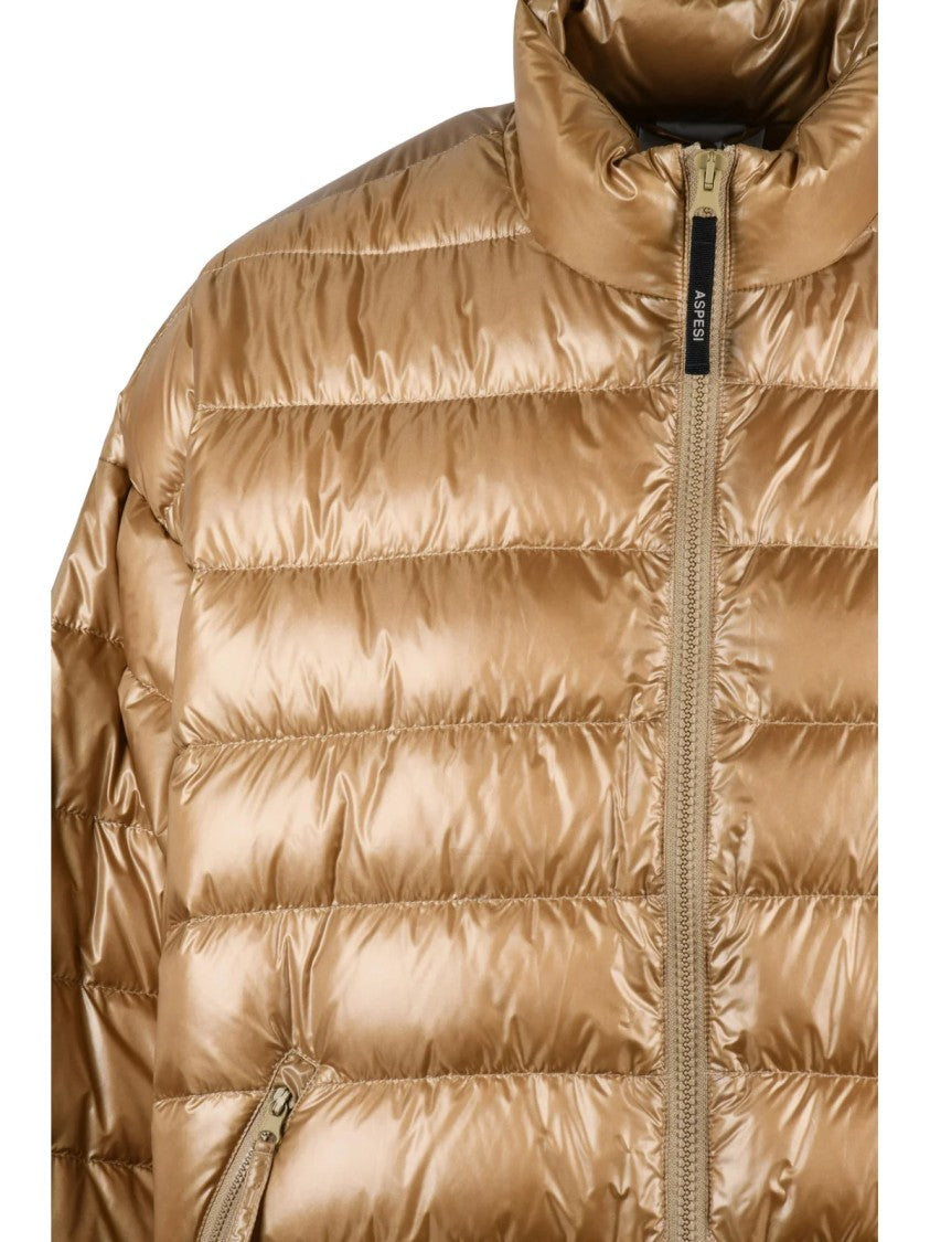 Aspesi Beige Quilted Polyamide Down Jacket