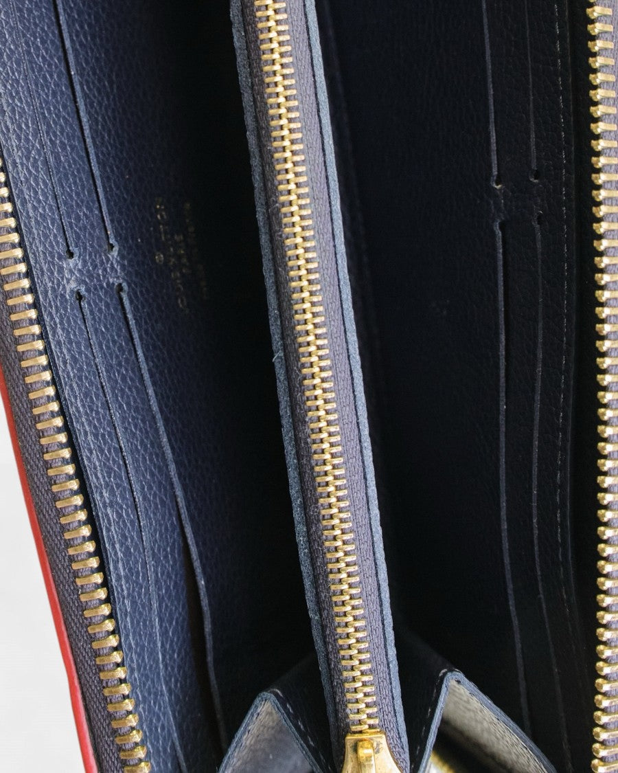 Louis Vuitton Zippy Empreinte Wallet Navy Blue