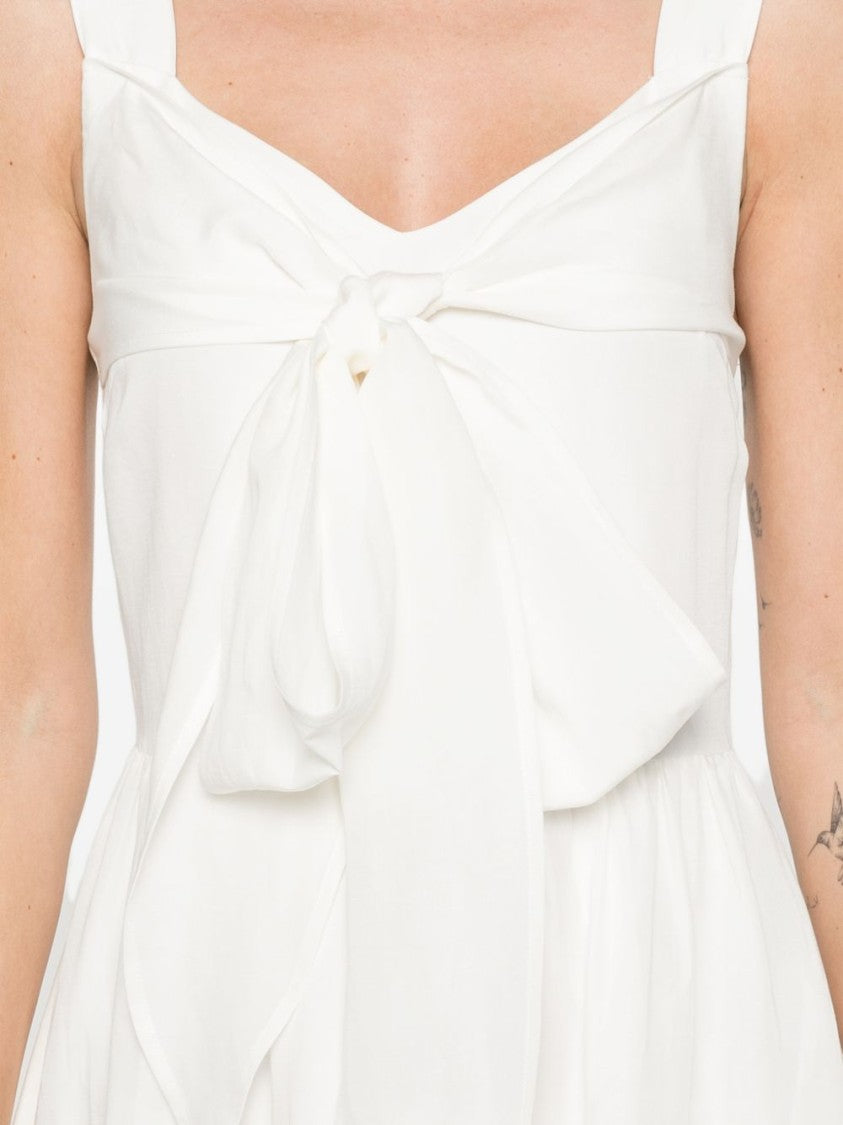 Liu Jo White Bow Ruffle Tiered Day Dress