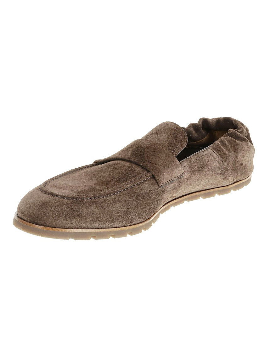Barrett Brown Leather Loafer With Soft Suede Finish
