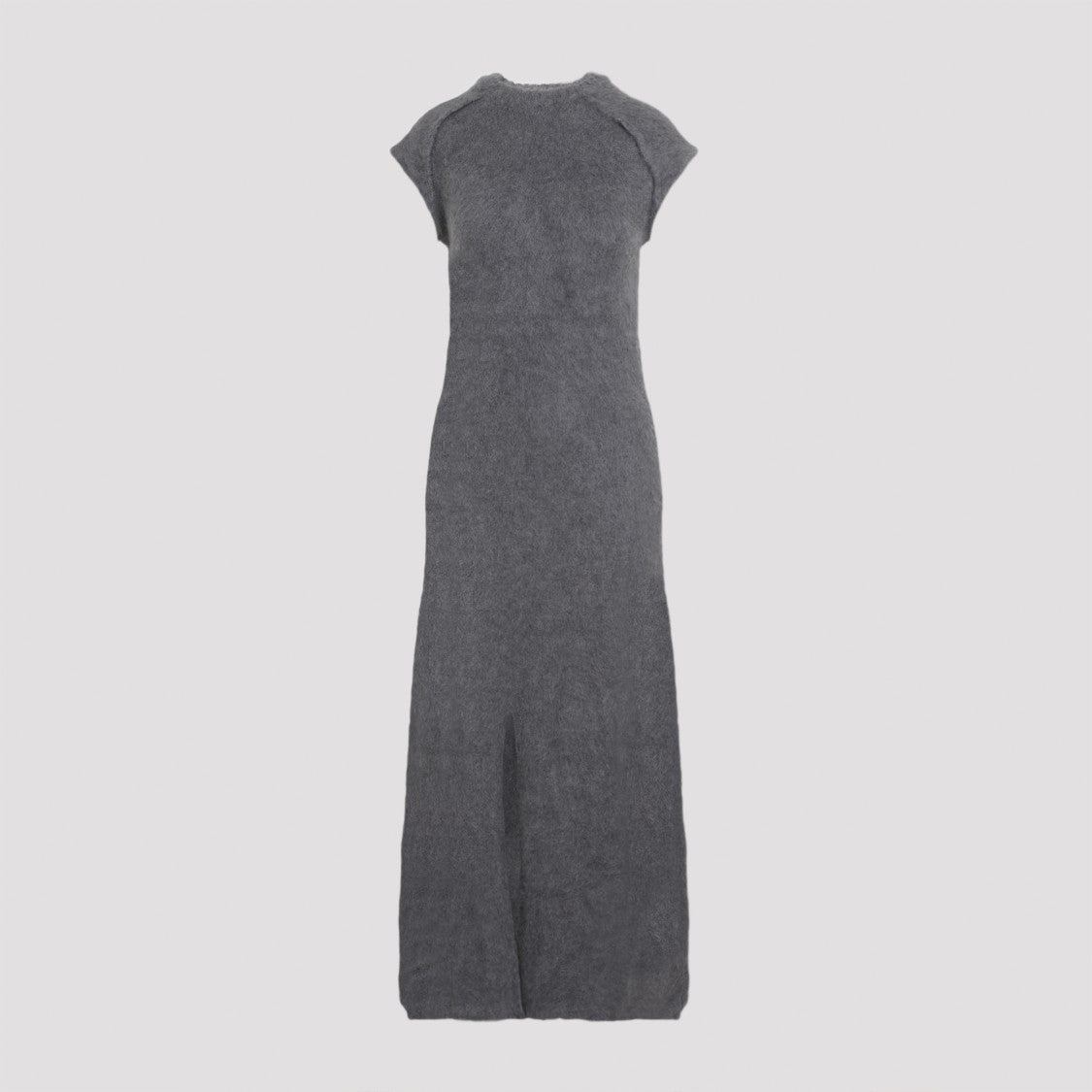 Jil Sander Long Dress With Cap Sleeves And Wool Blend