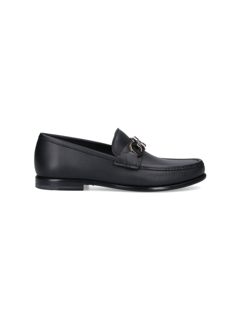 Ferragamo Moccasins With Reversible Silver And Gold Hardware