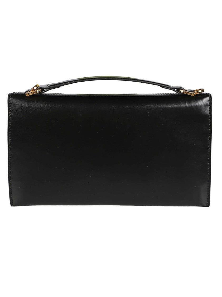 Patrizia Pepe New Clutch Gold-Tone Insect Calfskin Clutch
