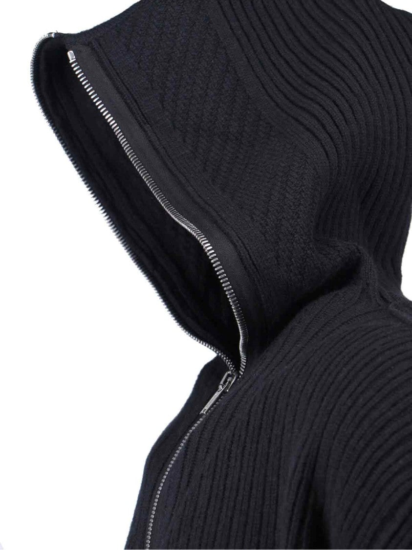 Rick Owens Zip-Up Sweater – Black