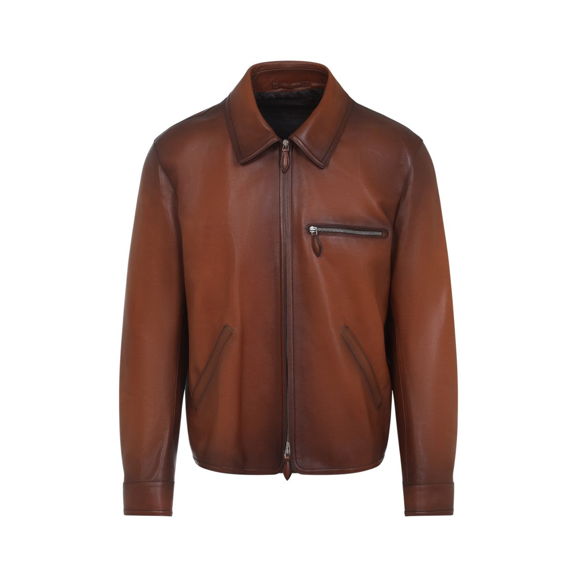 Berluti Tailored Brown Leather Jacket