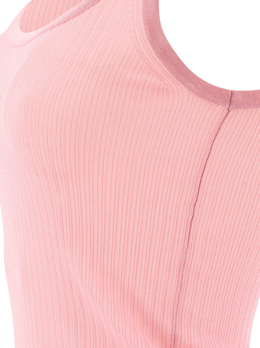 Max Mara "Bastia" Ribbed Silk Tank Top