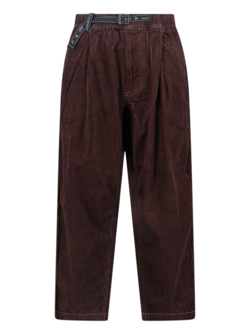 And Wander Classic Straight-Leg Trousers With Structured Waistband