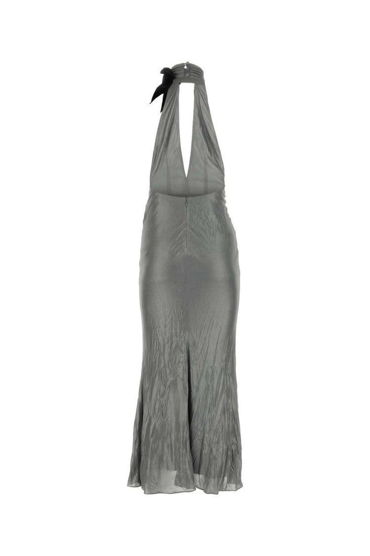 Alessandra Rich Grey Viscose Dress
