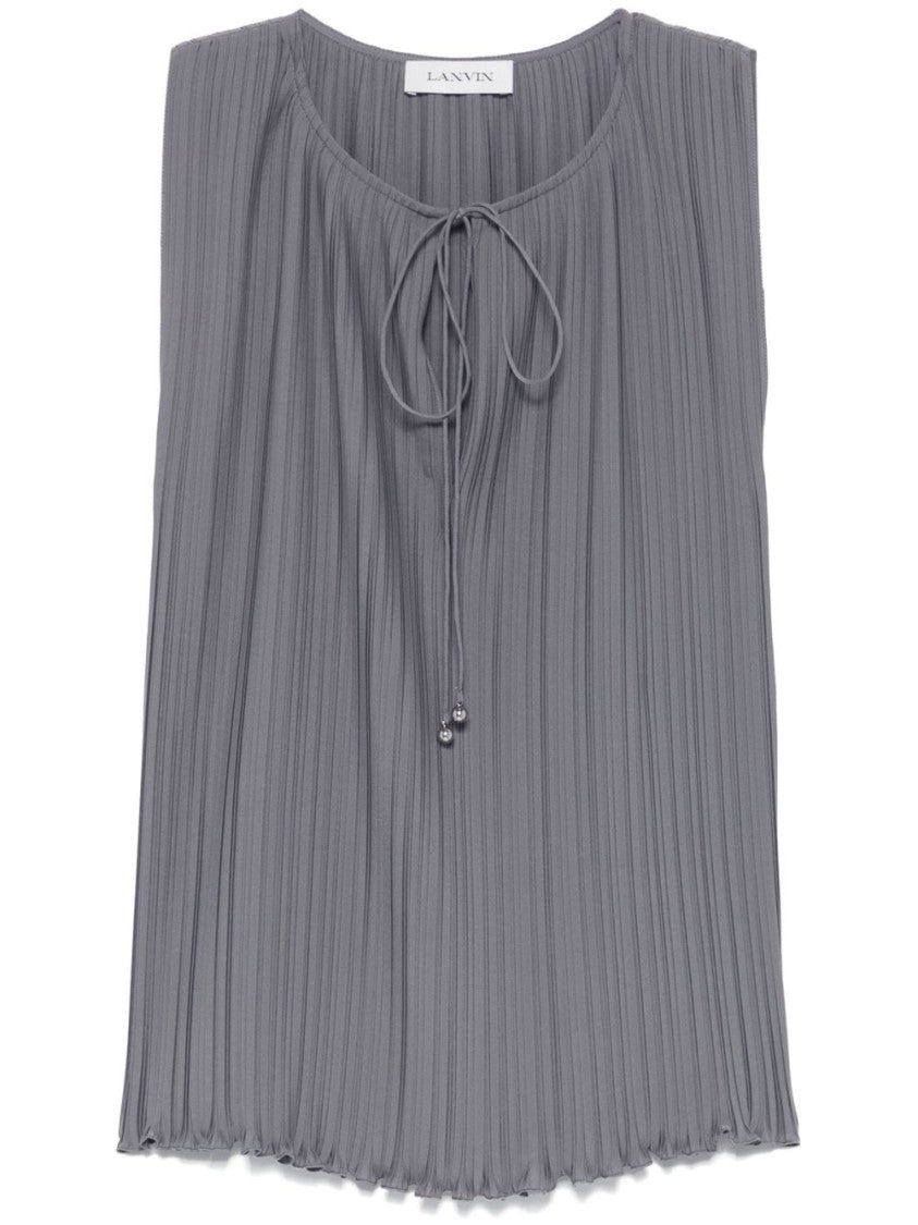 Lanvin Sleeveless Slate Grey Top