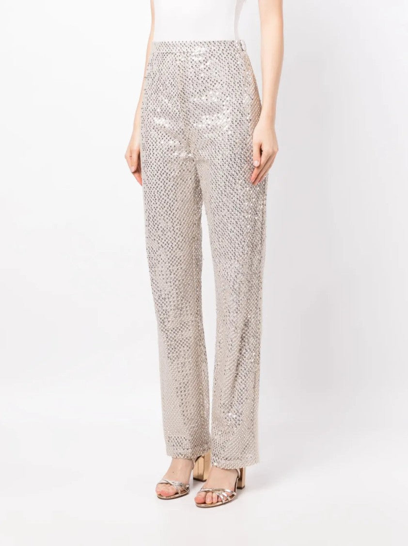 Saiid Kobeisy Sequin Straight Fit Pants