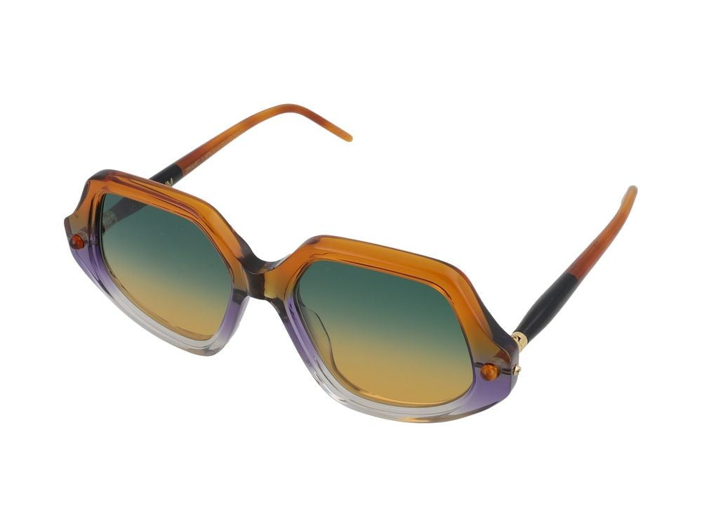 Kuboraum Oversized Geometric Gradient Tint Sunglasses