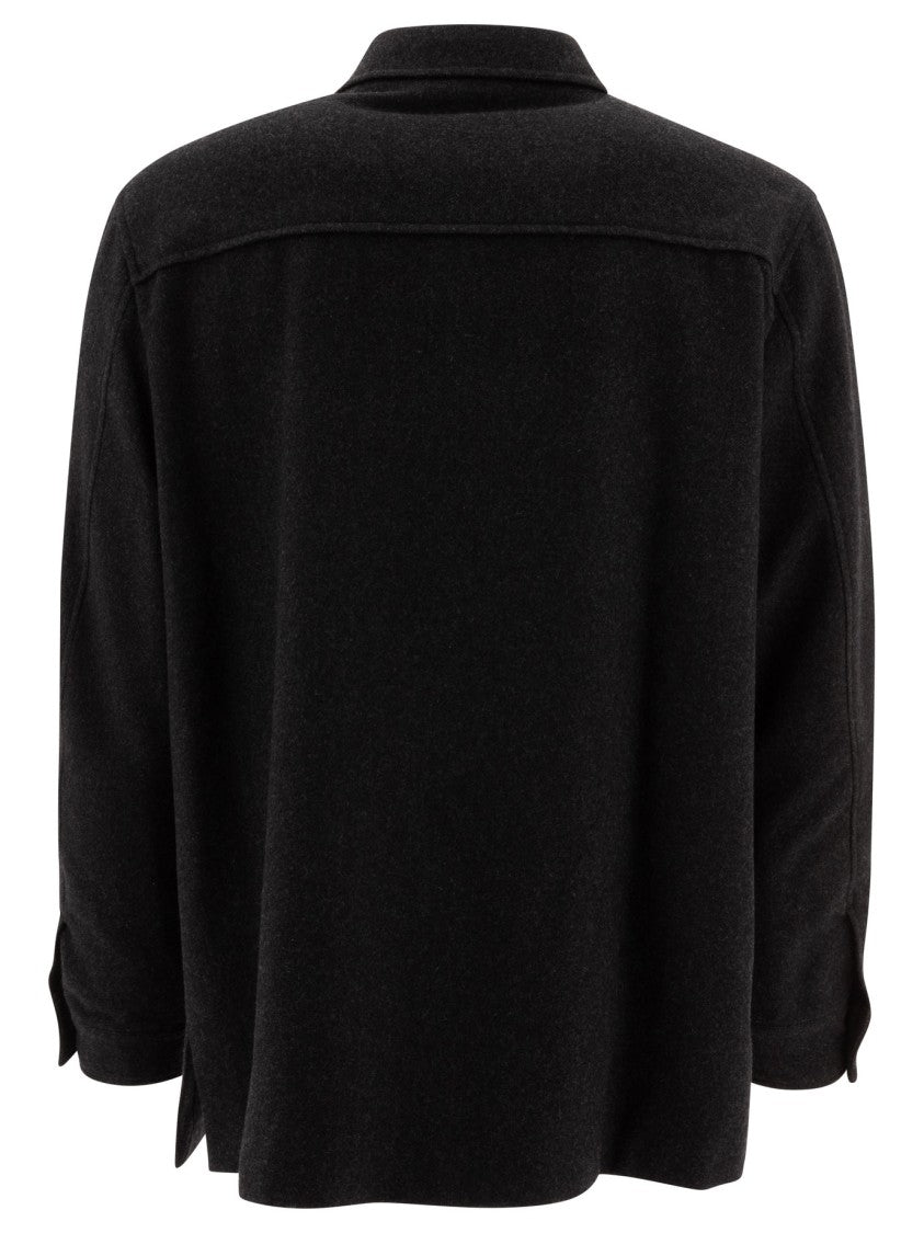 Kaptain Sunshine Cashmere Coat With Button-Up Front