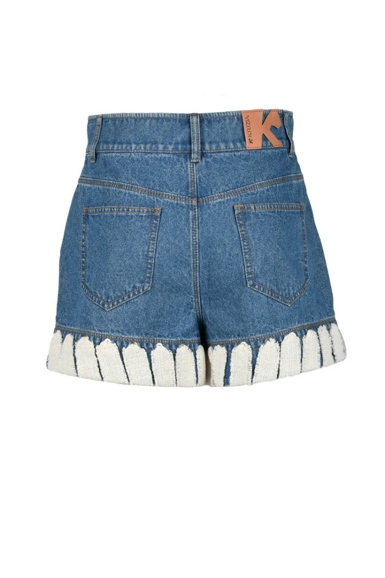 Krizia Classic Blue Denim Shorts