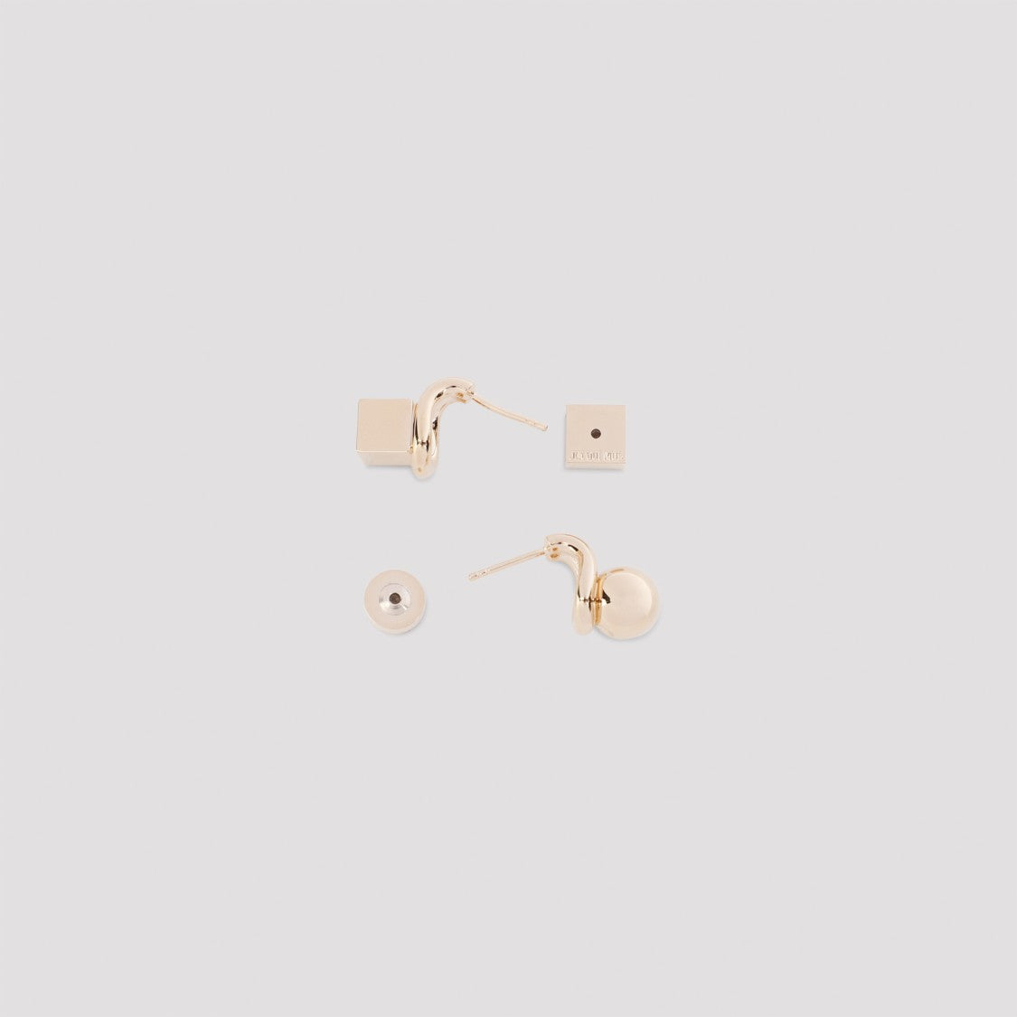 Jacquemus Metallic Brass Earrings