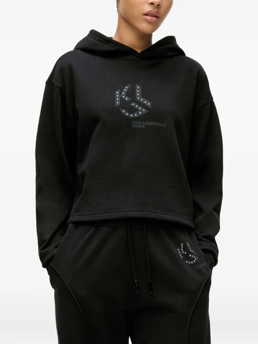 Karl Lagerfeld Classic Fit Sweatshirt With Ribbed Cuffs And Hem