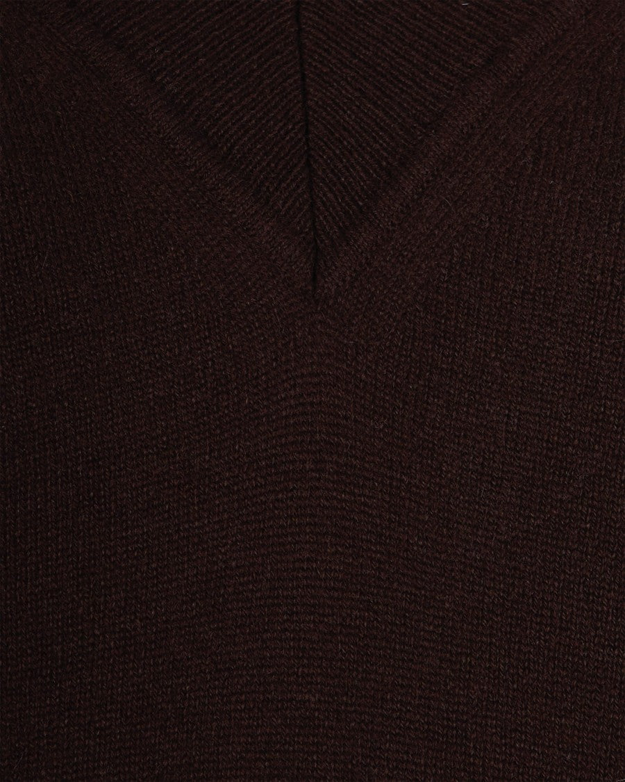 Alpha Studio Dark Brown Cashmere Sweater