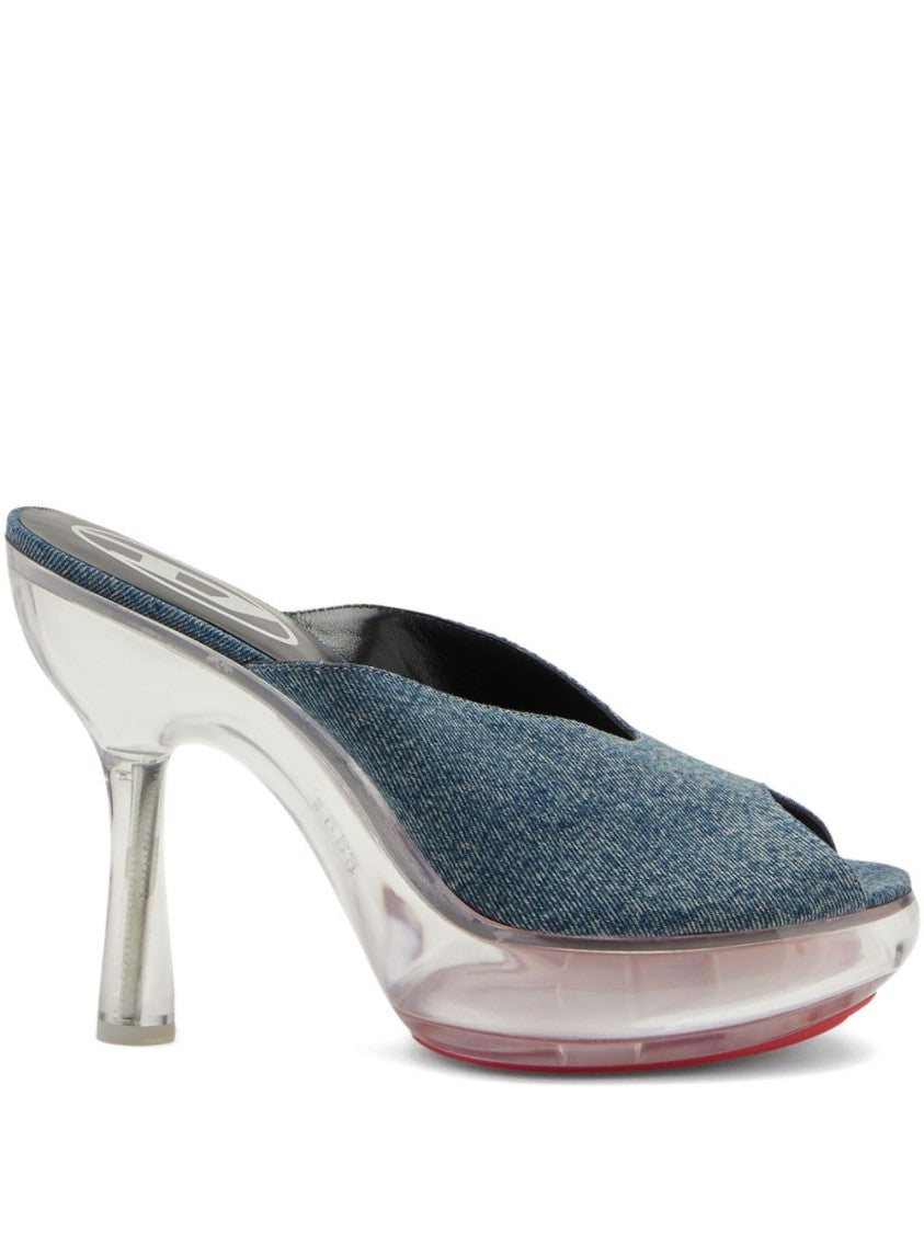 Diesel Denim Platform Sandals