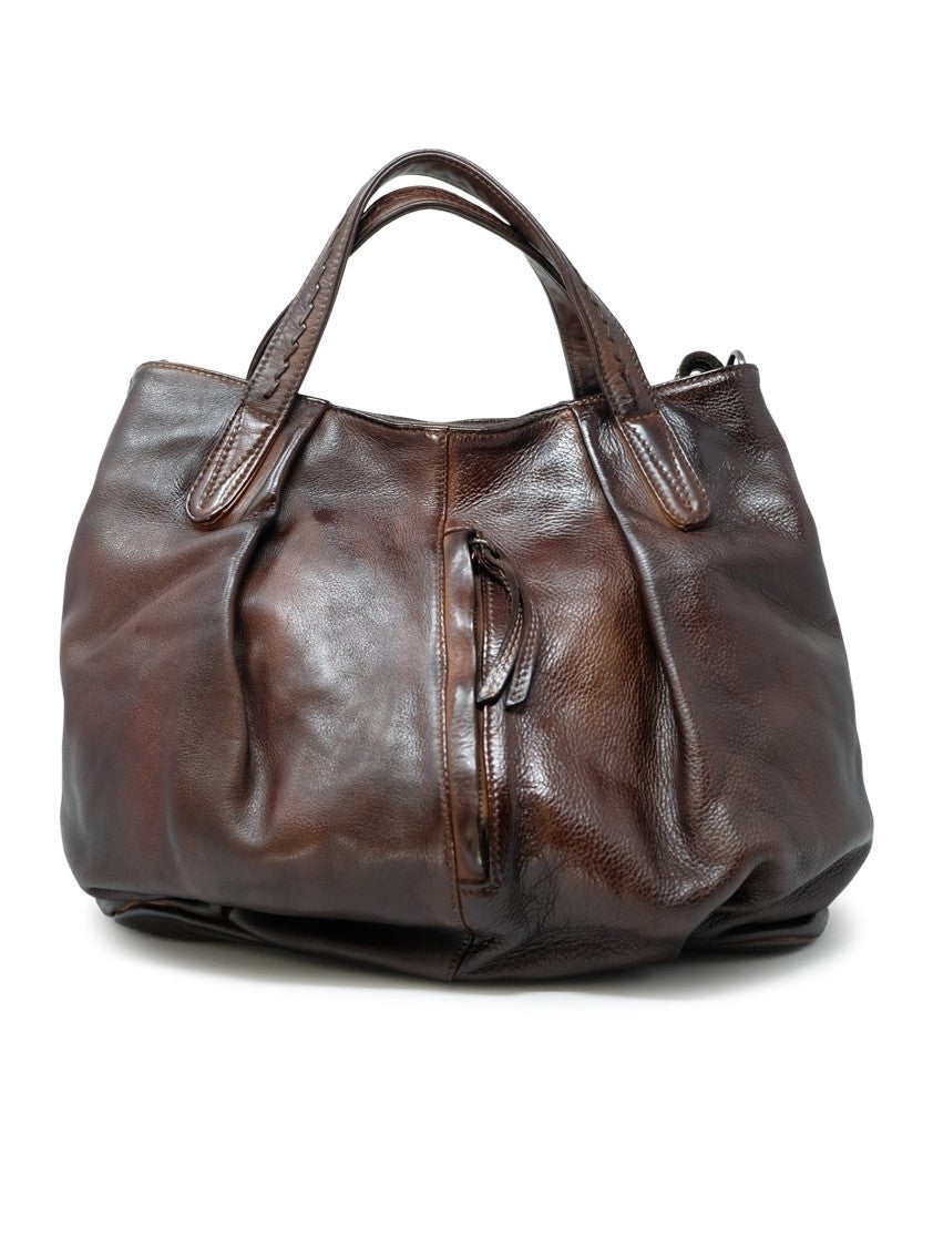 Reptile's House H855v73018 Brown Leather Calf Rum Handbag