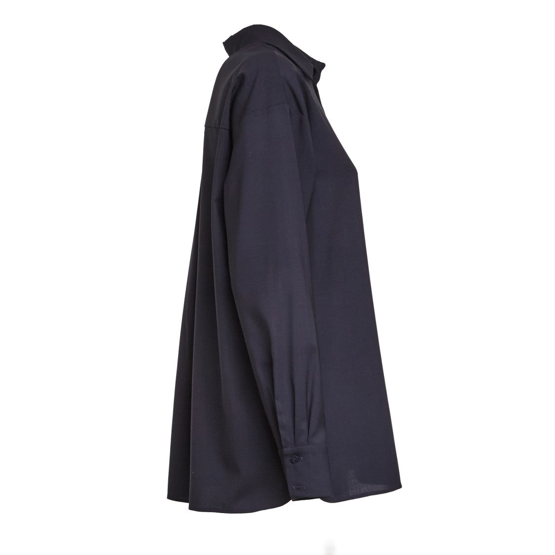 Dondup Long-Sleeved Poplin Wool Shirt With Tailored Darts