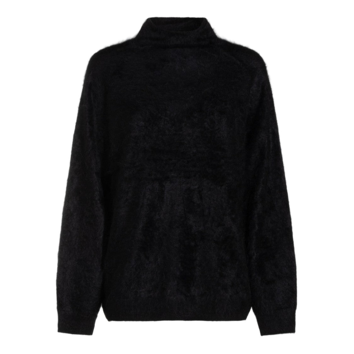 Thom Krom Fuzzy High Neck Sweater With Ribbed Cuffs
