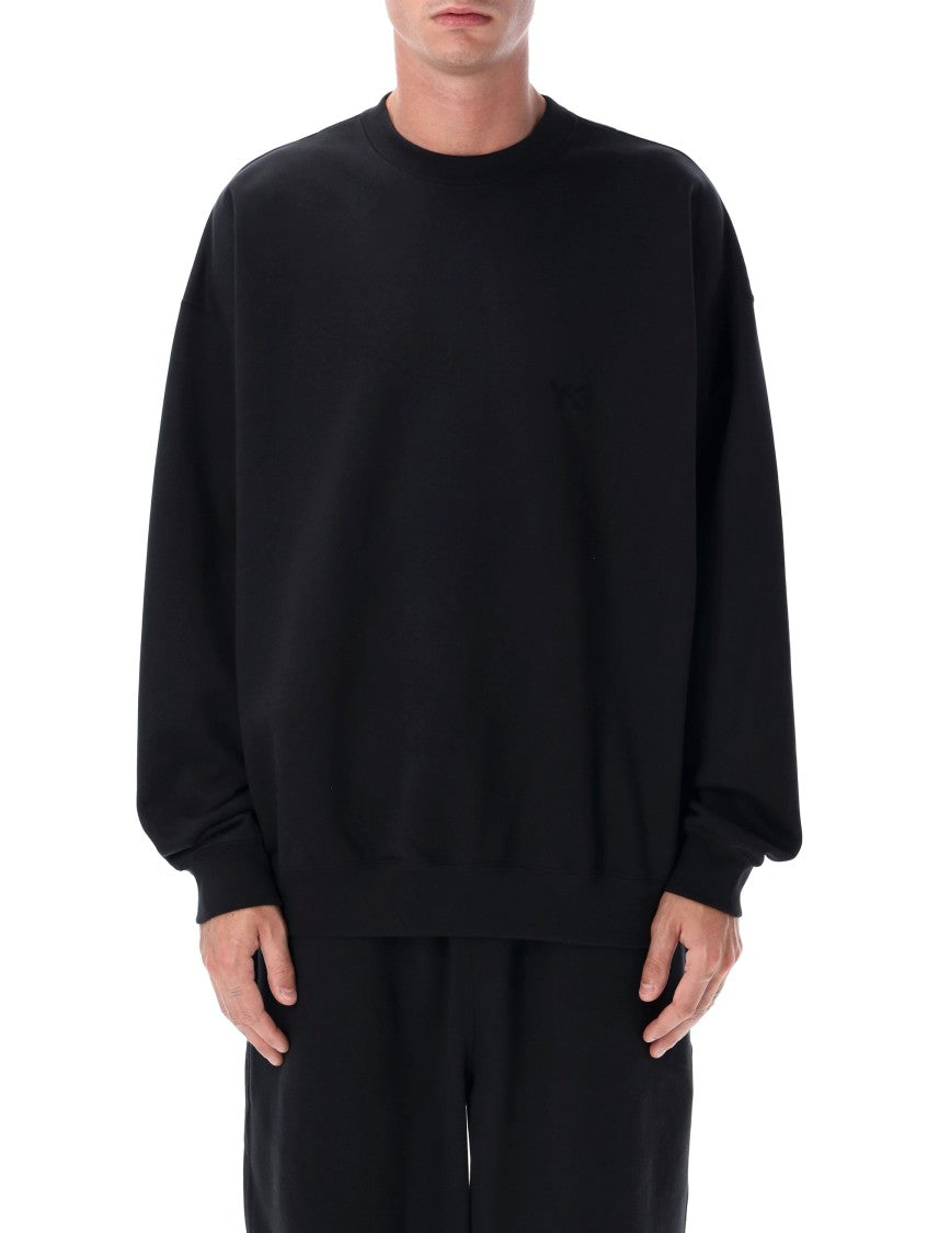 Y-3 Oversized Crewneck Cotton Fleece Sweatshirt