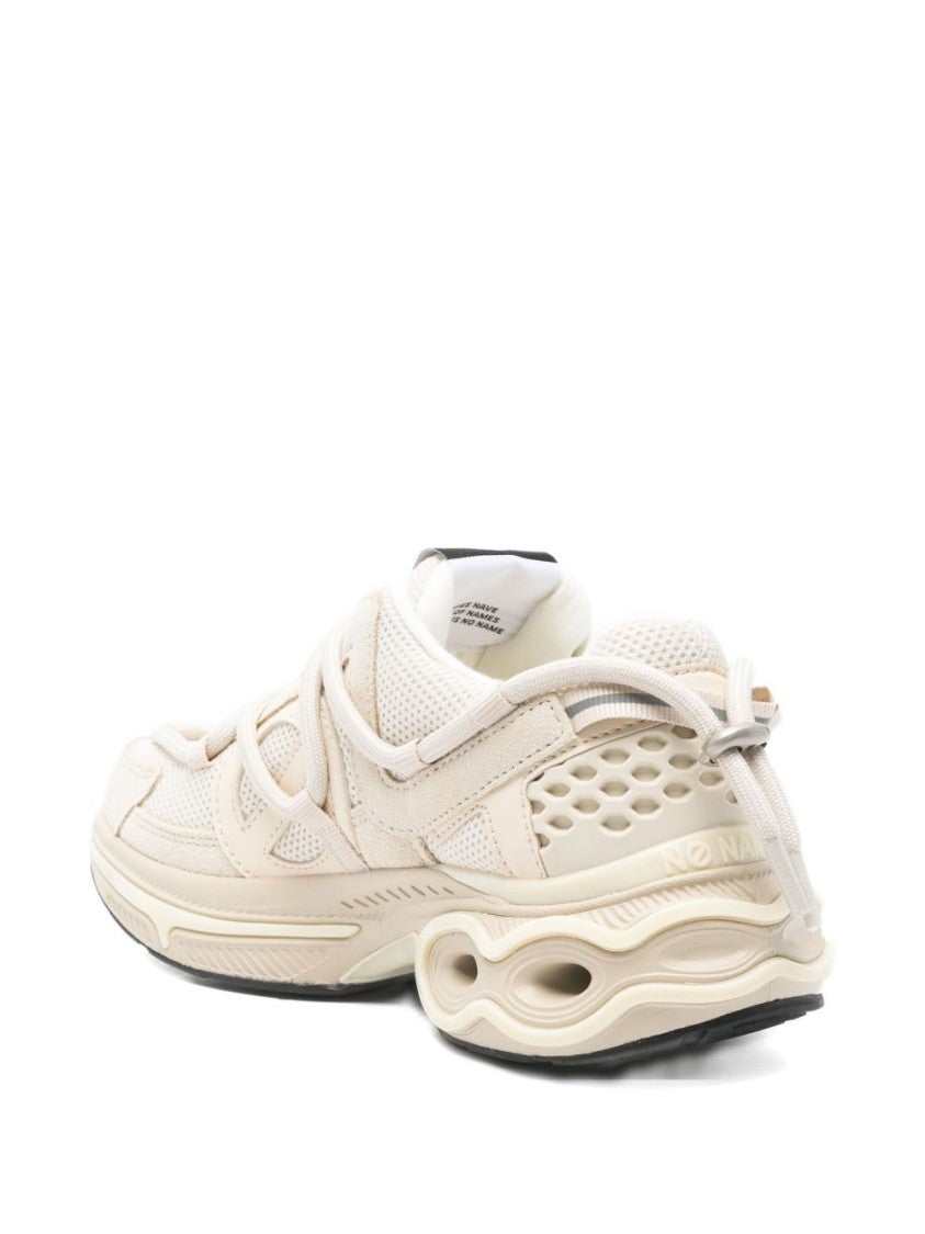 No Name Beige And White Chunky Sole Sneakers