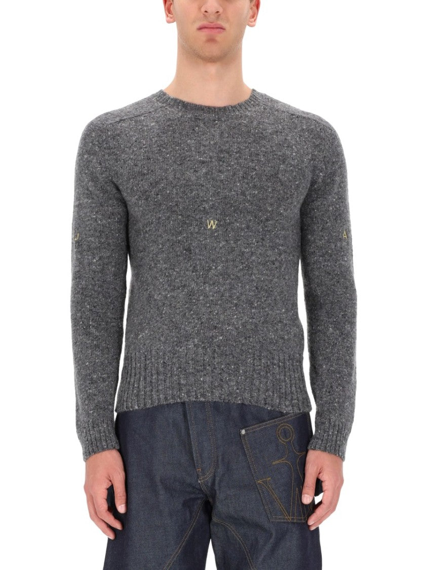 J. W. Anderson Textured Knit Sweater With Subtle Embroidery