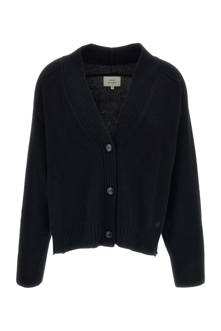 Loulou De Saison Black Kaia Cashmere Cardigan