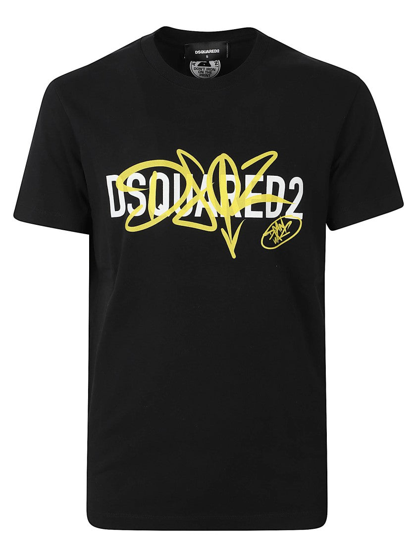Dsquared2 Graphic Cotton Jersey T-Shirt