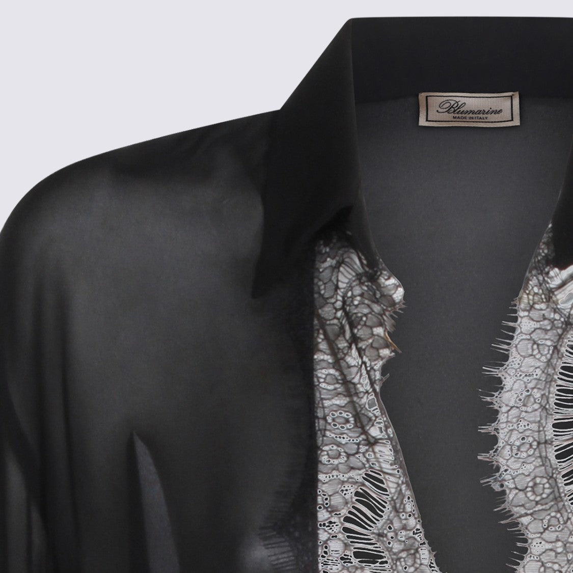 Blumarine Black Viscose Lace Shirt